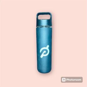 PELOTON Glass Water Bottle w/ Silicone Non-Slip Grip 16 oz